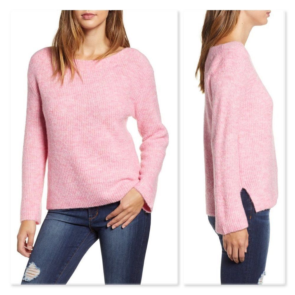 Leith Cozy Femme Pullover Sweater sz 1X in Pink